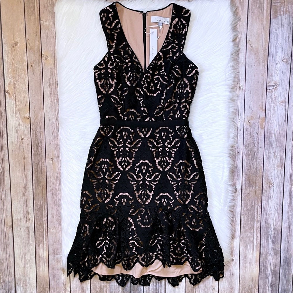 Adelyn Rae Damion Black Lace Dress